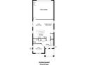 Ambersweet First Floor plan featuring a 2-bay garage, kitchen, cafe, Gathering room, flex room, and entry at 1999 Iorio St, St Cloud, FL 34771