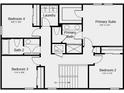 Second floor home floor plan illustration with bedrooms, primary suite, laundry, and baths at 4718 Yellow Elder Way, Kissimmee, FL 34758