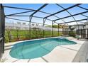 Screened-in pool and hot tub with a privacy fence and lush landscaping in the backyard at 2263 Wyndham Palms Way, Kissimmee, FL 34747