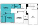 Second-story floor plan with four bedrooms, two baths, a loft, and walk-in closets for ample space at 9256 Sea Pine Ave, Orlando, FL 32832