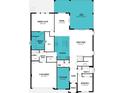 Detailed first-floor plan featuring an owner's suite, kitchen, great room, flex room, and two-car garage at 9256 Sea Pine Ave, Orlando, FL 32832
