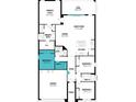 Detailed floor plan showcasing the layout of the home with bedrooms, bathrooms, and living spaces at 13248 Pergola Ave, Orlando, FL 32832