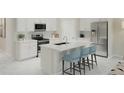 Modern kitchen with stainless steel appliances, a center island, and stylish countertops at 13248 Pergola Ave, Orlando, FL 32832