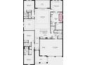 Detailed floor plan showcasing the layout of the home, including bedrooms, bathrooms, and living spaces at 12869 Harvest Rain Ave, Winter Garden, FL 34787