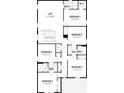 Upstairs floor plan featuring a loft, four bedrooms, and three bathrooms at 2332 Salty Winds Way, Kissimmee, FL 34747