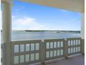 Balcony view shows expansive water view from the condo, extending to the horizon at 3606 S Peninsula Dr # 707, Port Orange, FL 32127