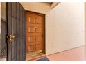 A solid, stylish front door offers a secure and welcoming entrance to the home, hinting at the charm within at 516 Orange Dr # 22, Altamonte Springs, FL 32701