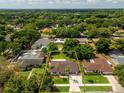 Aerial view of the property highlighting the home's location within a lush, green neighborhood at 5162 Tellson Pl, Orlando, FL 32812