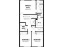 Second floor floorplan featuring an owner's suite, two bedrooms, and two baths at 2831 Camellia Flower St, Apopka, FL 32703