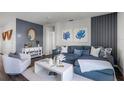 Comfortable living room featuring a plush sofa, elegant decor, a large window, and contemporary furniture at 1012 Bear Hammock Dr, Umatilla, FL 32784