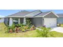 Attractive single-story home with a garage and lovely landscaping including a palm tree at 2005 Noble Dr, Davenport, FL 33837