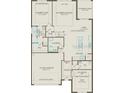 First floor plan showing the layout of the living spaces and garage at 5615 Wood Bridge Pl, St Cloud, FL 34771