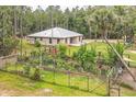 Inviting home with landscaped garden, mature trees, and well maintained lawn at 723 River Run Rd, Osteen, FL 32764