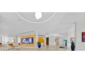 Expansive lobby with modern lighting, artwork, and elegant decor showcasing luxury and style at 150 E Robinson St # 2408, Orlando, FL 32801