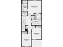Upstairs floorplan shows primary suite with bath and bedrooms 2 & 3 at 7753 Waterscape Dr, Groveland, FL 34736