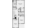 Second floor plan featuring primary suite, two bedrooms, and two bathrooms at 7757 Waterscape Dr, Groveland, FL 34736