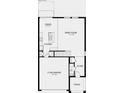 Layout of the home highlighting the kitchen, great room, garage, dining area, and foyer, offering an overview of the first floor at 5109 Forget Me Not Ave, Lake Hamilton, FL 33851