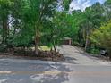 Charming single-story home nestled among lush trees, with a long driveway at 670 N Sparkman Ave, Orange City, FL 32763
