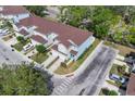 Aerial view of a two-story townhome in a residential neighborhood at 2288 Leland Ln, Casselberry, FL 32707