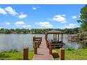 Picturesque lake view from the private boat dock, ideal for enjoying water activities and sunsets at 5108 Sailwind Cir, Orlando, FL 32810