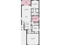 Detailed floor plan showcasing the layout of this home, including bedrooms, kitchen, and living spaces at 5113 Forget Me Not Ave, Lake Hamilton, FL 33851