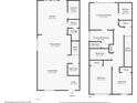 Detailed floor plan showcasing the layout of the two-story home, including room dimensions and locations at 10940 Leafshore Loop, Orlando, FL 32829