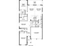 Detailed first floor plan showing the layout of the kitchen, dining room, and home office at 13123 Faro Ct # 23, Winter Garden, FL 34787