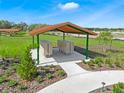 Community mailboxes under a covered shelter, surrounded by landscaping in a well-maintained area at 1842 Waggoner St, Kissimmee, FL 34744