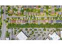 This aerial view showcases the neighborhood's layout, and lush tree coverage at 12917 Grovehurst Ave, Winter Garden, FL 34787