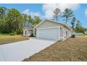 Single-story home with a two-car garage and a long concrete driveway at 13881 Sw 80Th Ave, Ocala, FL 34473