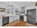 Modern kitchen with white cabinets, stainless steel appliances, and a farmhouse sink at 1901 10Th St, St Cloud, FL 34769