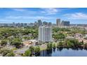 Scenic aerial view of the condo with the cityscape as the backdrop at 400 E Colonial Dr # 1202, Orlando, FL 32803