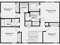 Second floor floor plan showing the primary suite, bedrooms, laundry and bathrooms at 4740 Cloister St, Kissimmee, FL 34758