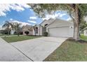 Lovely single-Gathering house displaying a two-car garage, complemented by a sprawling driveway and verdant lawn at 19540 Glen Elm Way, Orlando, FL 32833