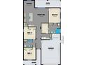 Detailed floor plan showcasing the layout of the home, including bedrooms, garage, and lanai at 371 Miller Rd, Sanford, FL 32773