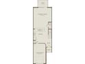 Layout of home showing gathering room, kitchen, foyer, porch, and 1 car garage at 393 Meadowland Pt, Oviedo, FL 32765