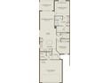 Detailed floor plan showing layout of rooms including living, kitchen, bedrooms, and 2-car garage at 5158 Gardenrow Dr, St Cloud, FL 34772