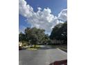 Wide community street lined with trees, sidewalks, and lush landscaping at 6450 Alcalde Ct # 106, Orlando, FL 32835