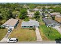 Aerial view of a cozy single-story home with a well-maintained lawn and mature trees at 1007 3Rd St, Port Orange, FL 32129