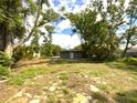 Large backyard surrounded by trees at 2414 E Orange Ave, Eustis, FL 32726