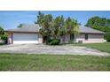 Charming home featuring a two-car garage, mature trees, and a spacious driveway and well-manicured lawn at 4643 Fern Pine Dr, Orlando, FL 32808