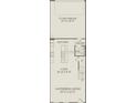First floor floorplan of a new home featuring a two car garage and open living area at 11368 Blue Bay Dr, Orlando, FL 32832