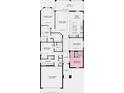 Detailed floor plan showcasing the layout of the home, including bedrooms, bathrooms, and living spaces at 4210 Barbuda Ln, Kissimmee, FL 34758