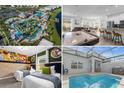 Aerial view showcases an amazing resort-style pool and waterpark for endless fun and relaxation at 4375 Scene Ln, Kissimmee, FL 34746
