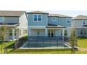 Back exterior view showcasing the private pool and covered patio, perfect for outdoor entertaining at 16103 Silver Brook Way, Winter Garden, FL 34787