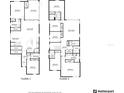 Detailed floor plan showcasing the layout of the first and second floors with room dimensions and closet locations at 8940 Coconut Breeze Dr, Kissimmee, FL 34747