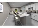 Open concept kitchen with a large island, stainless steel appliances, and ample cabinet space at 907 Donahue Pass, Lake Hamilton, FL 33851