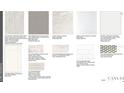 Assortment of material selections for the home including tile, counter tops, carpet, and cabinets at 5652 Nevis Ter, Kissimmee, FL 34758
