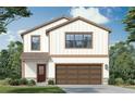 Charming two-story home with a two-car garage, brown accents, and stone accents at 3255 Cup Dr, Lakeland, FL 33803
