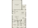Detailed first floor plan showcasing the layout of the kitchen, gathering room, and garage at 5033 Starling Bird Ln, St Cloud, FL 34771